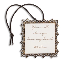 Willow Tree - Heart of Gold  Ornament, metal edge